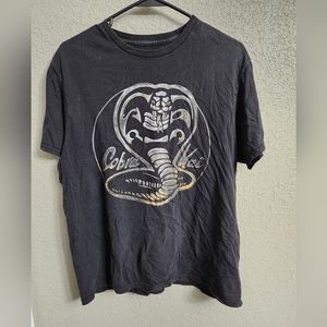 Karate Kid Cobra Kai T-shirt Black Men's Size Large Cobra Snake